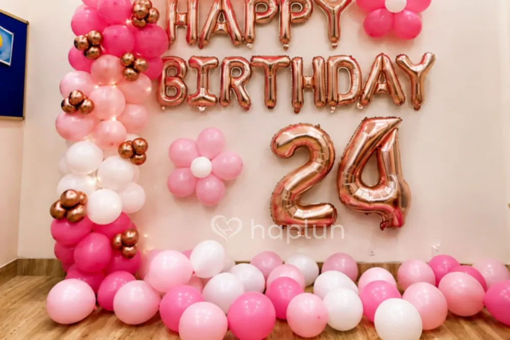 Dusty Pink Girl Balloon Decor