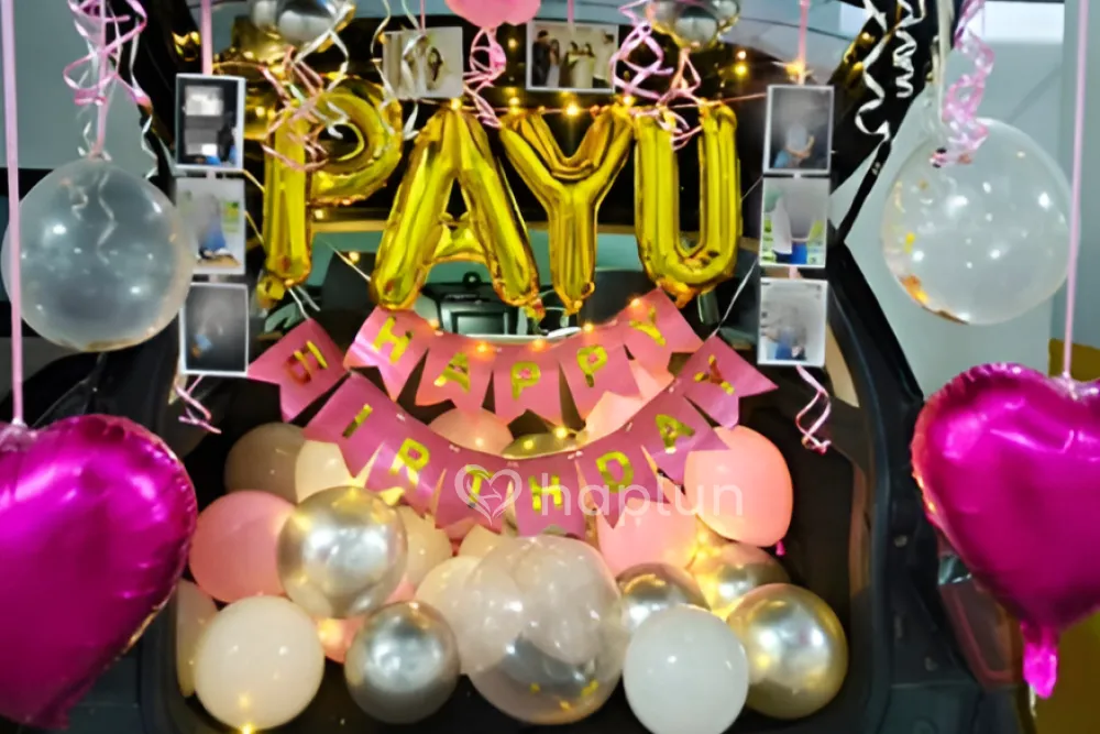 Girlfriend's Birthday Car Dikki Decor
