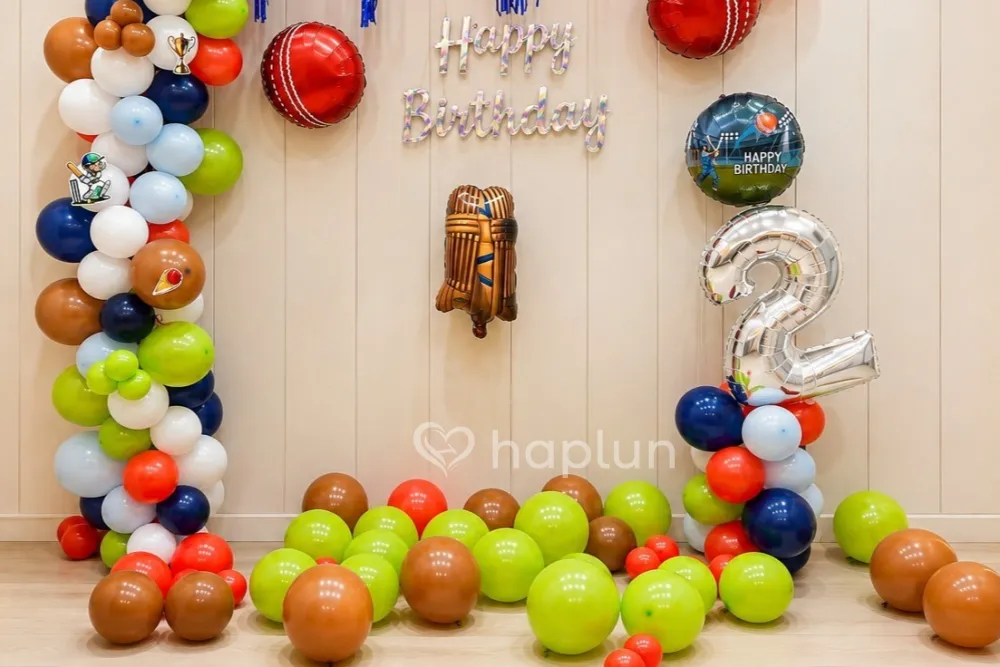 Cricket Birthday Balloon Setup
