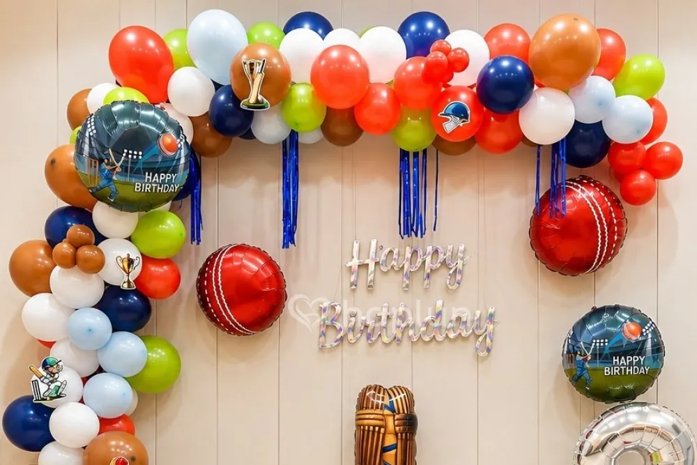 Cricket Theme Birthday Setup