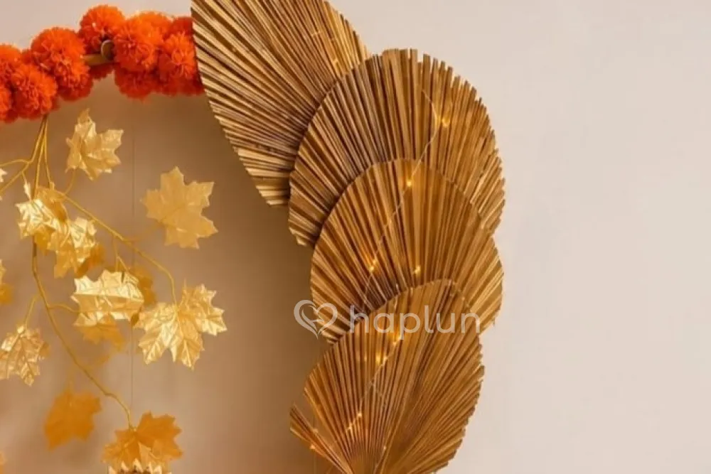 Ganesh Chaturthi Flower Setup