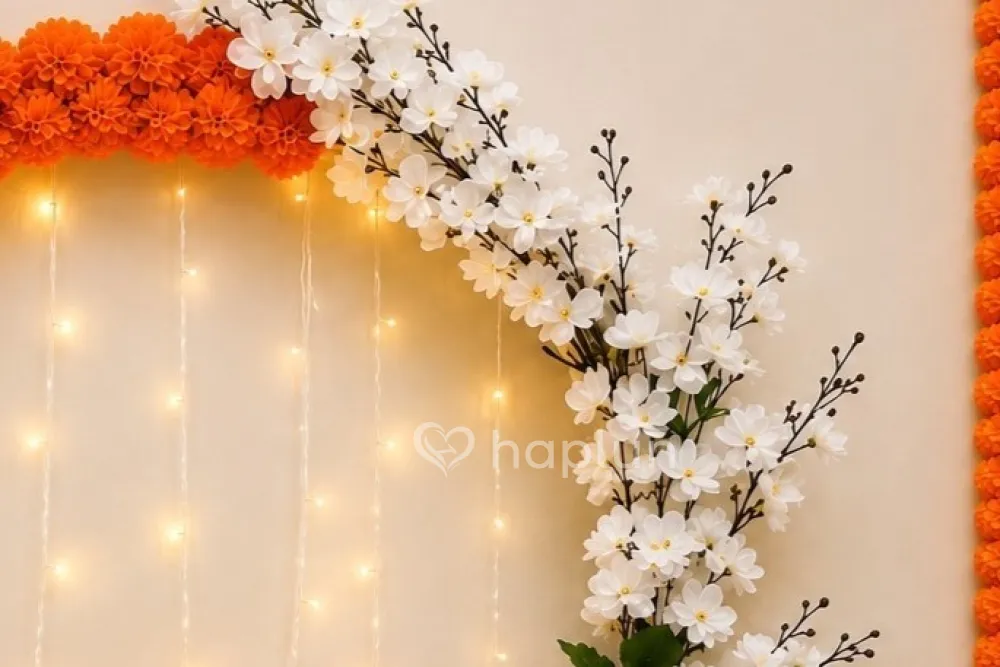 Ganesh Chaturthi Flower Setup