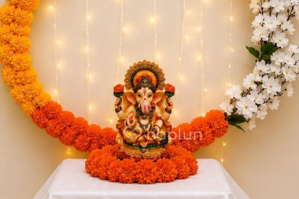 Ganpati Decoration Setup