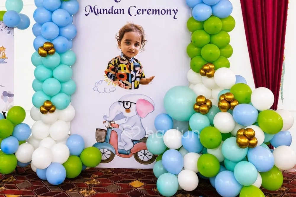Mundan Balloon Decoration with Flex