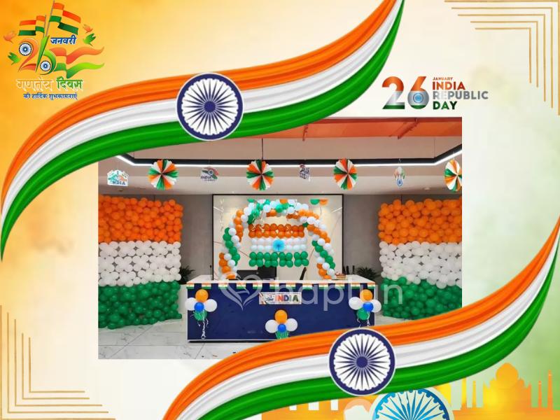 Republic Day Balloon Decoration Ideas for Office and Shops