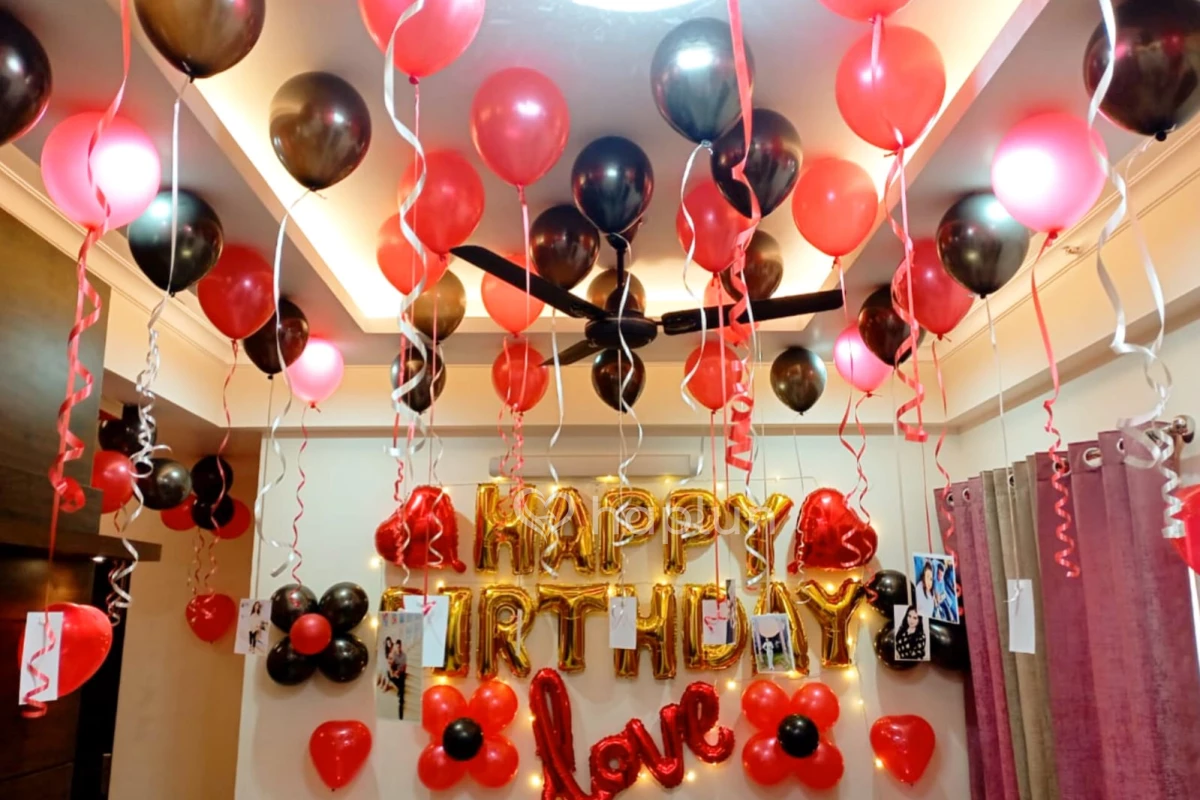 Love Theme Balloon Decoration At Home Delhi Noida Gurgaon Faridabad