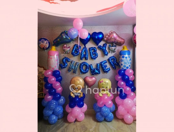Blue and pink theme Baby Shower Decoration