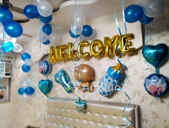 Welcome Newborn Baby Girl & Baby Boy Balloon Decoration in Gurgaon