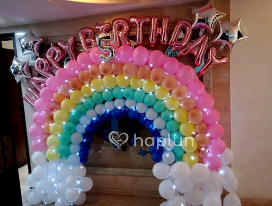 Rainbow Balloon Decoration for Kids