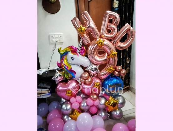 Unicorn Birthday Balloon Marquee