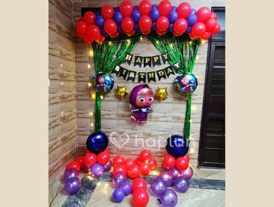 Masha Theme Birthday Decoration for Kids Birthday