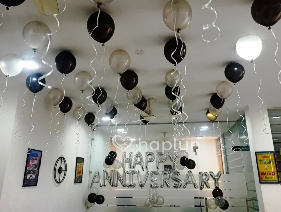 Black and Silver Anniversary Decoration