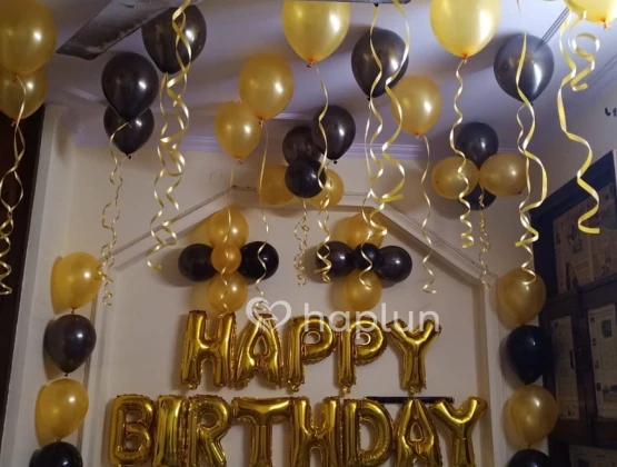 Birthday Decoration black & golden theme