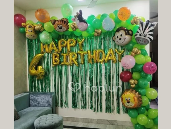 Baby 4th Birthday With Jungle Theme