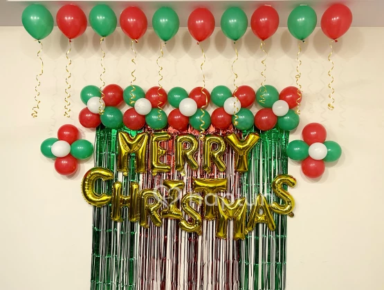 Christmas Theme Decoration with balloons