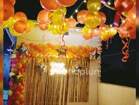 Terrace decoration for birthday