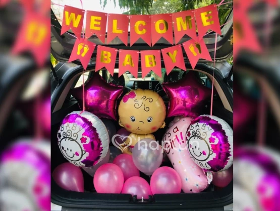 Baby Welcome Car dikki decoration