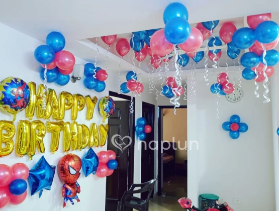 spider man theme for kids birthday decoration