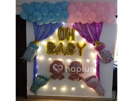Baby shower decoration at home