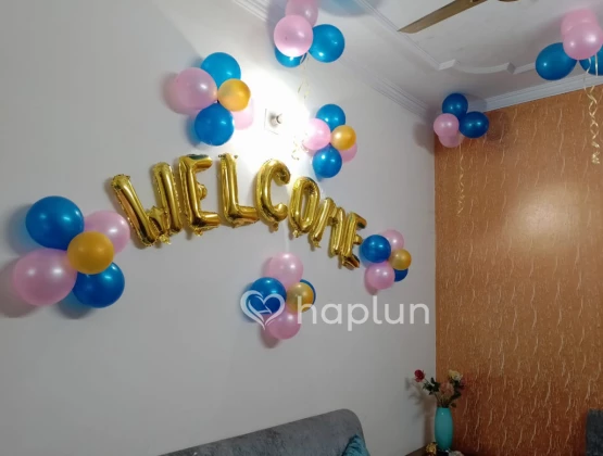 Blue Pink Welcome Decoration