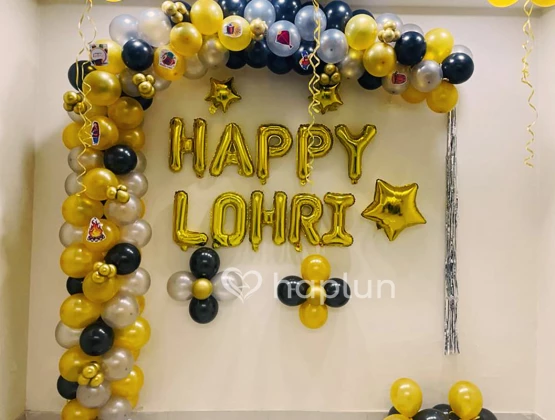 Joyous Lohri Theme Decoration
