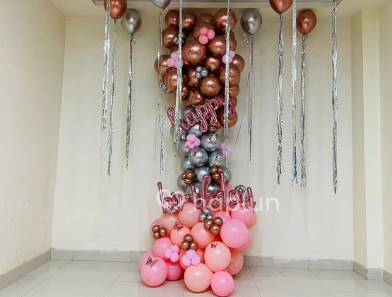 Rosegold Pink Silver Theme Decoration