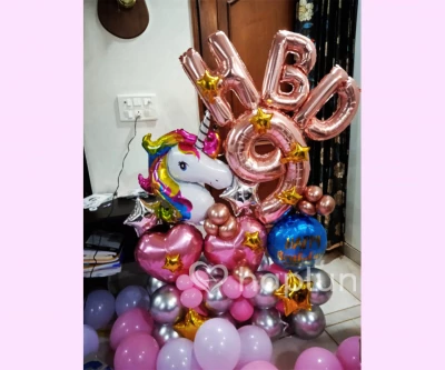 Unicorn Birthday Balloon Marquee