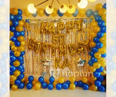 50th Birthday Blue Golden Surprise