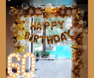 Birthday Decoration With Neon Age No