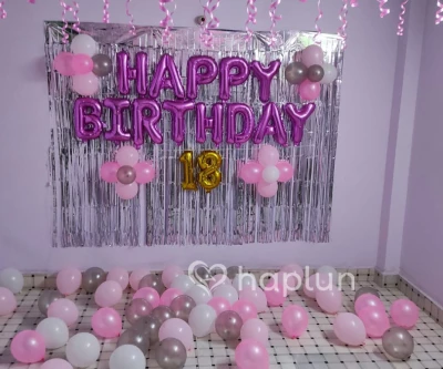 18th Birthday Decoration with pink theme