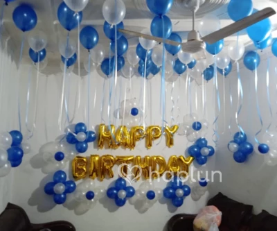 Blue Silver Balloon Surprise