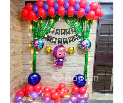 Masha Theme Birthday Decoration