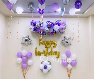Purple Balloon Theme Decoration