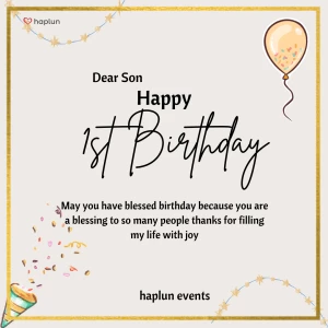 1st birthday wishes for son